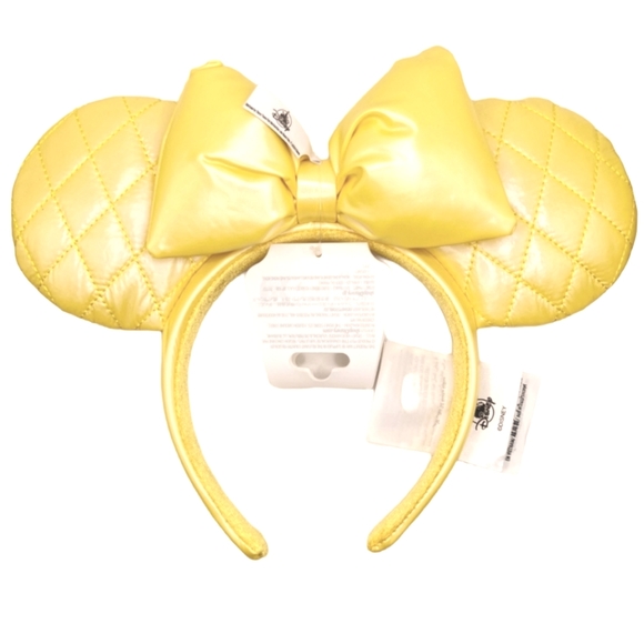 Disney Accessories - NWT Disney Parks Yellow Quilted Minnie Mouse Ear Headband